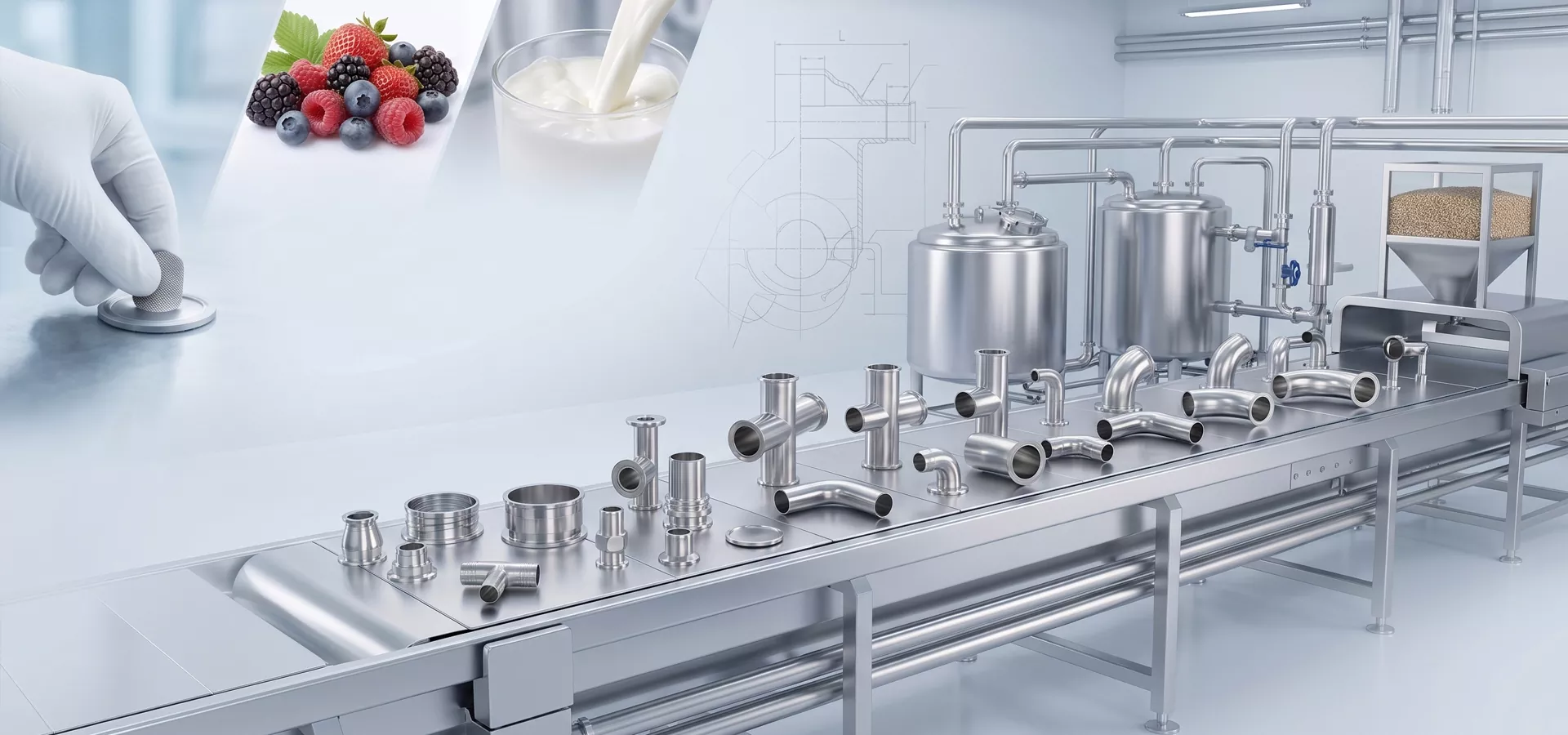 Fornecedor de acessórios para tubos de aço inoxidável sanitário na China Fornecedor de acessórios para tubos de aço inoxidável sanitário na China